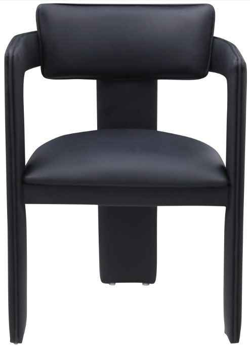 Meridian Furniture Brenda Black Vegan Leather Upholstered Dining Chair-1