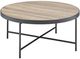 ACME Furniture Bage Weathered Gray Oak Coffee Table with Black Metal Base-0