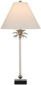 Currey & Company Palmyra Polished Nickel/Black Table Lamp-0