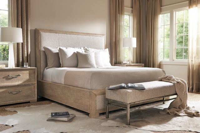 Bernhardt Aventura Beige/Marcona King Upholstered Panel Bed-1