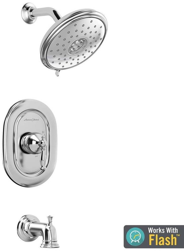 American Standard Quentin® Polished Chrome Tub and Shower Trim Kit with Pressure Balance Cartridge-1