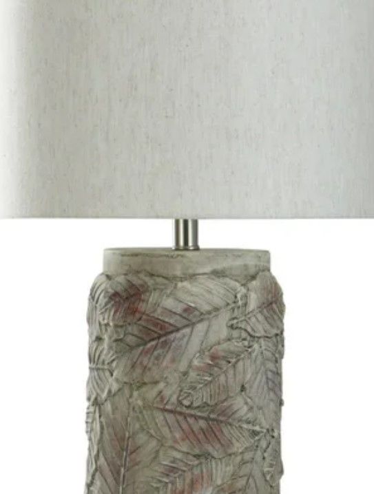 Stylecraft Maple Cream/Off-White Leaf Ceramic Table Lamp-1