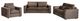 Coaster® Amador 3-Piece Chocolate Fabric Upholstered Track Arm Sofa Set-0
