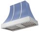 AGA Cascade 36" Carnaby Blue Wall Mounted Range Hood with Polished Chrome Trim-0