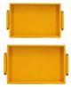 A & B Home Orinoco 2-Piece Warm Orange Crocodile Print Tray Set-5