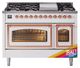 Ilve® Nostalgie II Noblesse 48'' Custom RAL Color Pro Style Dual Fuel Range with Copper Trim-0