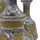 A & B Home 3-Piece Gold/Silver Decanter Set-4