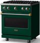 Viking® 5 Series 30" Ivy Pro Style Gas (LP) Range with Brushed Brass Trim-2