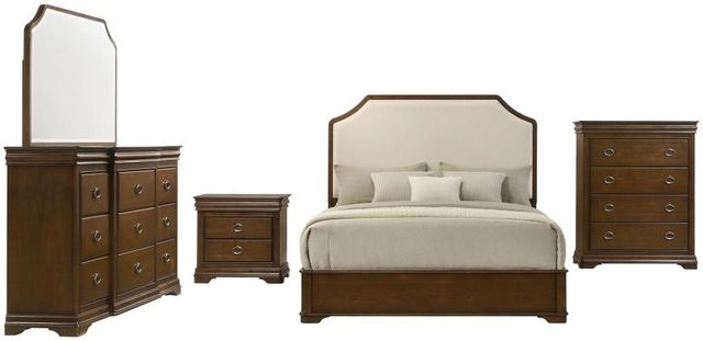 Coaster® Garland 5-Piece Brown Cherry/Cream Queen Bedroom Set-0