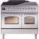 Ilve® Nostalgie II Series 40" Stainless Steel Pro Style Induction Range-0