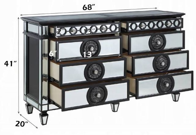 ACME Furniture Varian II Black/Silver Dresser-2