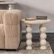 Classic Home Adir Cream Round End Table-1