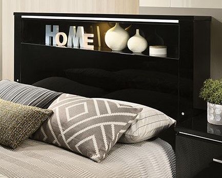 Furniture of America® Carlie Black King Bed-2