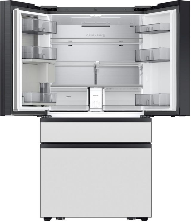 Samsung Bespoke 36" 28.6 Cu. Ft. White Glass French Door Refrigerator with AI Family Hub™+ and AI Vision Inside™-1