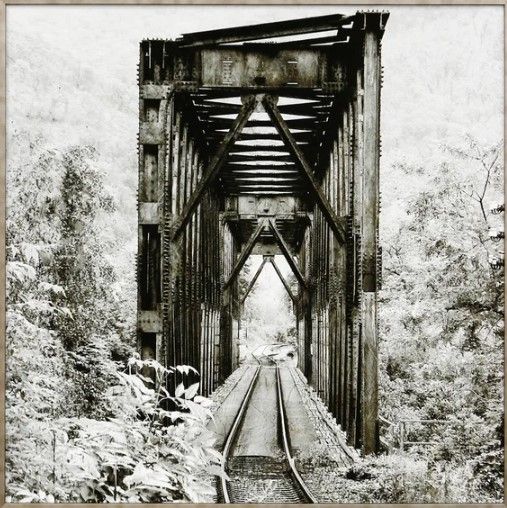 Stylecraft Along The Tracks I Brown/Off-White Wall Art-1
