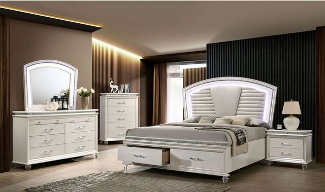 Furniture of America® Maddie Pearl White Dresser-2