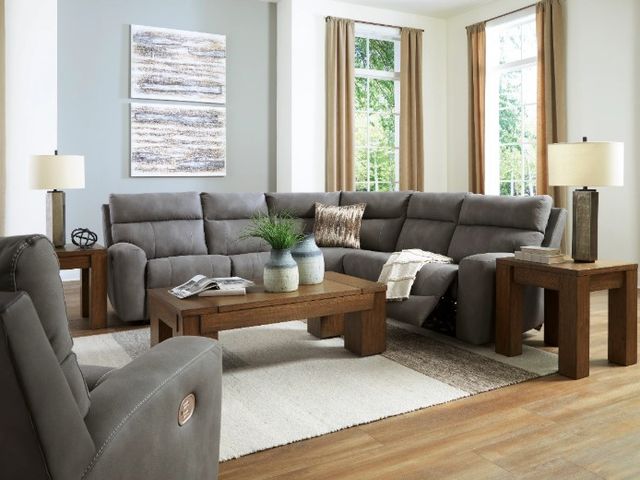 Signature Design by Ashley® Next-Gen DuraPella Slate Power Recliner with Adjustable Headrest-4