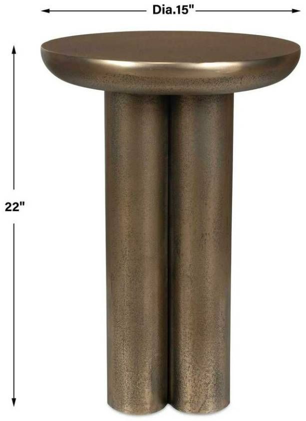 Uttermost® Thorp Antique Brass Aluminum Indoor-Outdoor Accent Table-2
