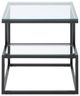 Homelegance® Elyria Glass Top End Table with Black Base-2