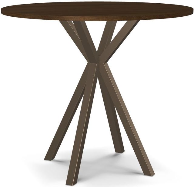 Amisco Customizable Asterisk 48" Round Bar Table with Metal Stand-0