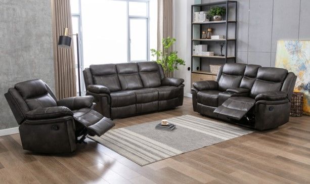 Mazin Furniture Peabody Neutral Grey Manual Reclining Sofa-2
