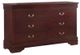 American Wholesale Furniture Louis Philippe 3-Piece Martini Cherry Queen Sleigh Bedroom Set-2