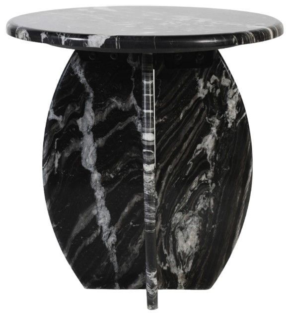 Meridian Furniture Formentera Black Marble End Table-0
