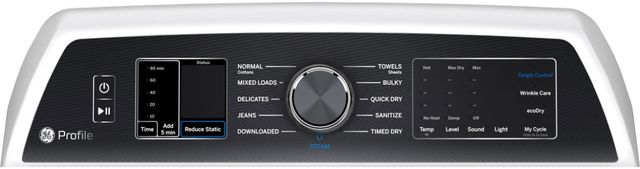 GE Profile™ White Top Load Washer & Electric Dryer Laundry Pair-4