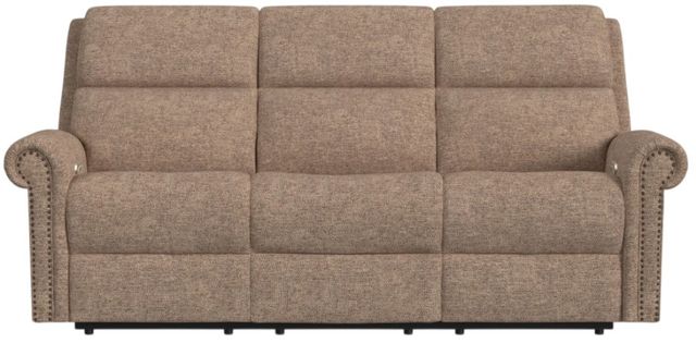 Flexsteel® Customizable Bernard Fabric Power Reclining Sofa with Headrest and Lumbar-3