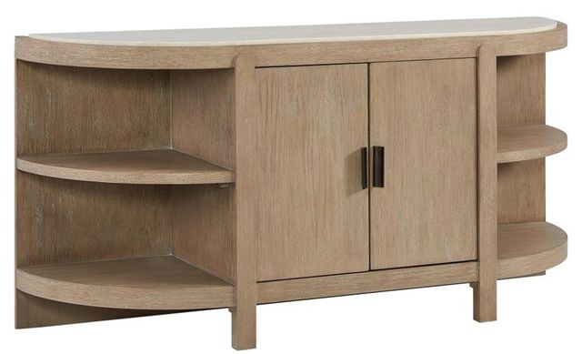 Bernards Trilogy Toffee Curved 2-Door Console Table-0