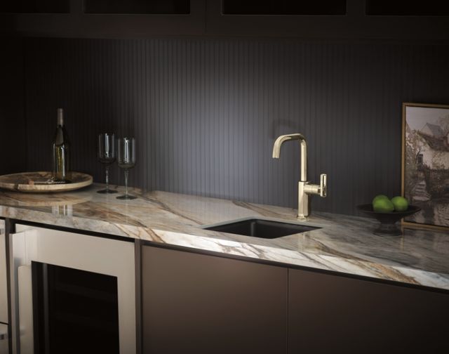 Brizo  Kintsu® Lumicoat® Polished Nickel Bar Faucet with Square Spout-1