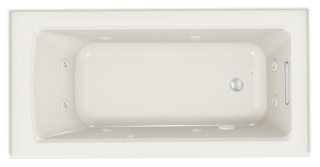 KOHLER® Archer® Biscuit 60" x 30" Heated Whirlpool Bath Right Drain-2