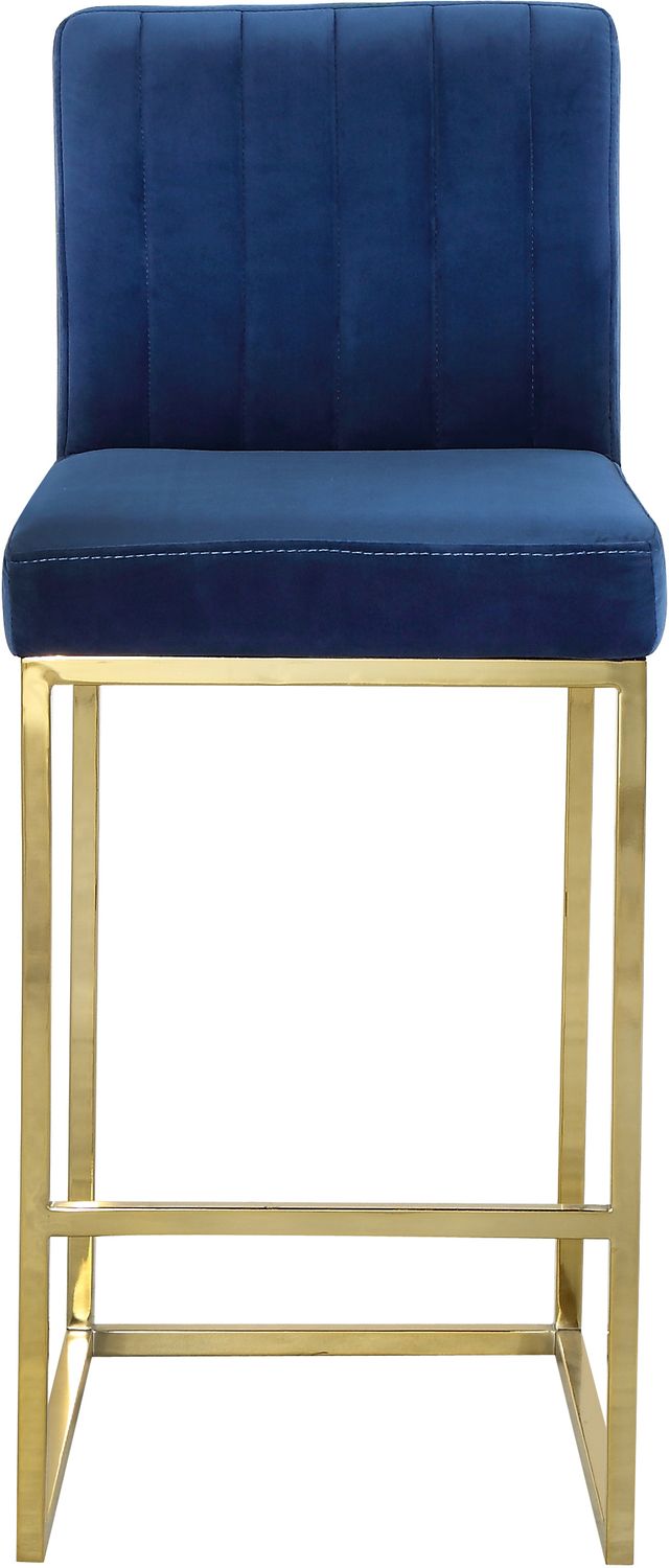 Meridian Furniture Giselle Navy Velvet Counter Stool-2