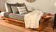 Kodiak Furniture Phoenix Suede Black/Butternut Full Storage Futon with Mattress-2