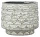 A & B Home Natural Gray Round Planter with Patterns-1