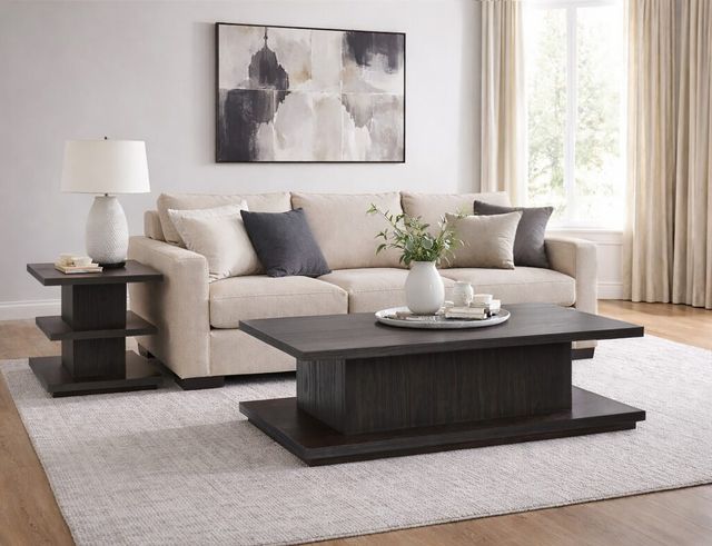 Magnussen Home® Shaffer Velvet Roast Brown Rectangular End Table-1