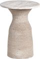 Crestview Collection Key Largo White Accent Table with Tan Base-0