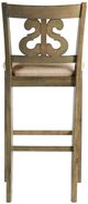 Elements International Stone Hazelnut/Tan Scroll Back Bar Stool-3
