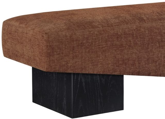 Meridian Furniture Alora Cognac/Black Upholstered Bench-3