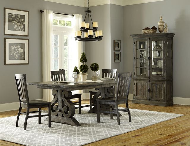 Magnussen Home® Bellamy 5-Piece Peppercorn Rectangular Dining Table Set-1
