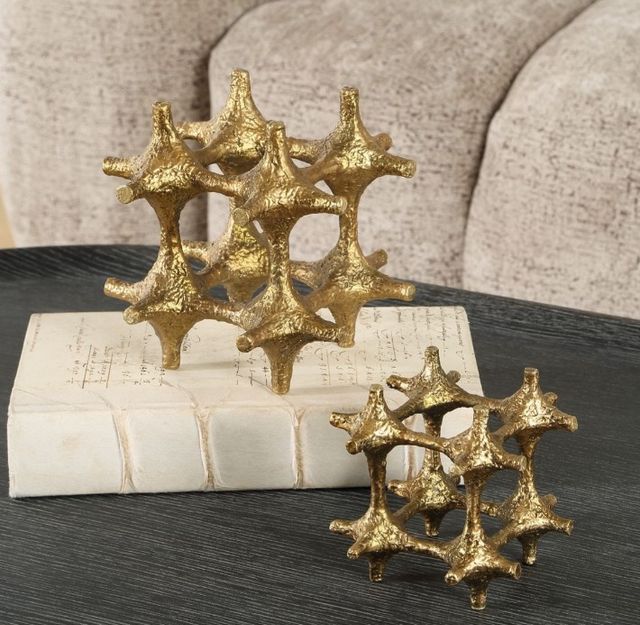 Uttermost® Gilded Connection 2-Piece Antique Brass Sculpture Set-2