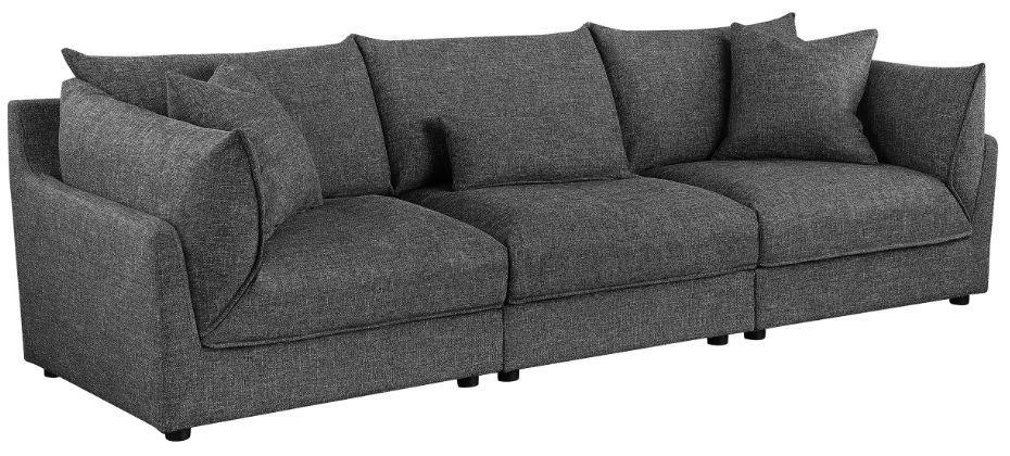 ♡S Coaster® Sasha 3-Piece Black Sofa Sectional | Jarons