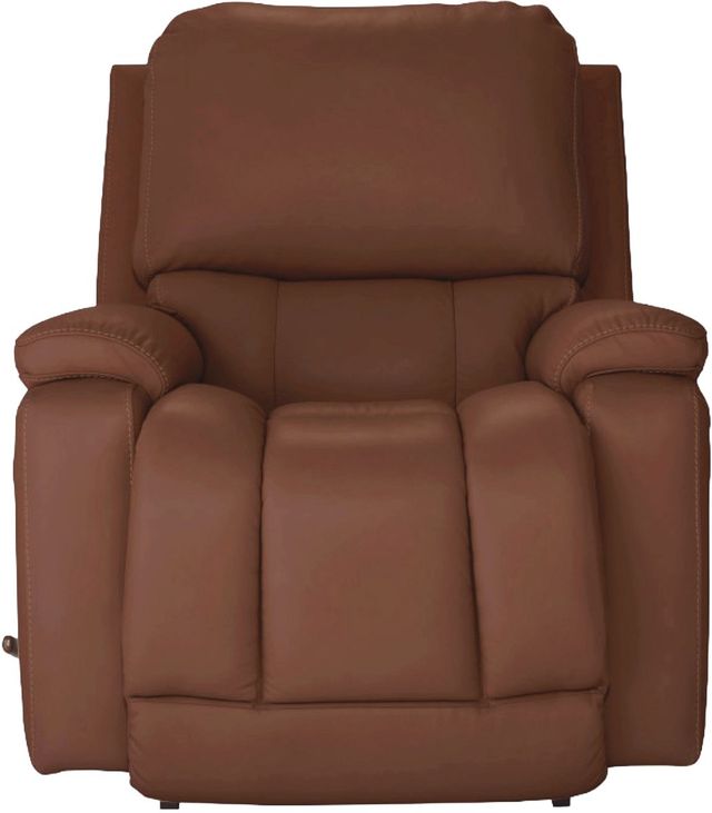 La-Z-Boy® Greyson Caramel Leather Manual Rocking Recliner-2