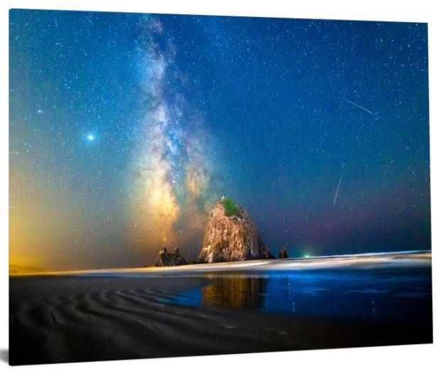 Classy Art Starry Sea Stack Wall Art-1