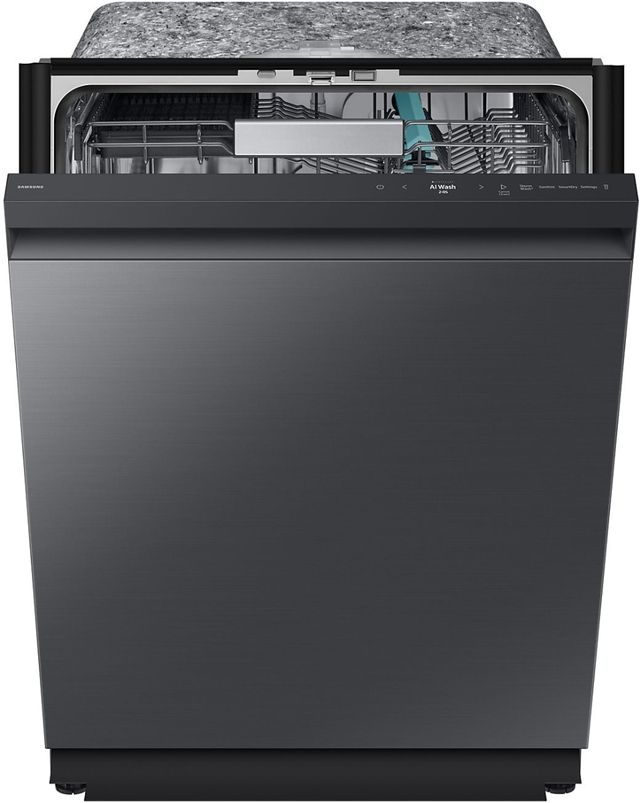 Samsung 24" Fingerprint Resistant Matte Black Steel Top Control Built In Dishwasher-1