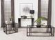 Coaster® Adri Glass Top End Table with Nickel Black Base-4
