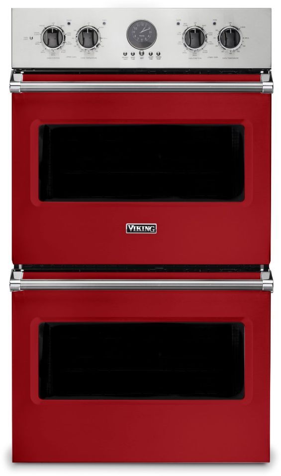 Viking® 5 Series 30" San Marzano Red Professional Built In Double Electric Premiere Wall Oven-0