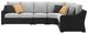Signature Design by Ashley® Beachcroft 4-Piece Black/Light Gray Fabric/Resin Wicker Outdoor Sectional-1