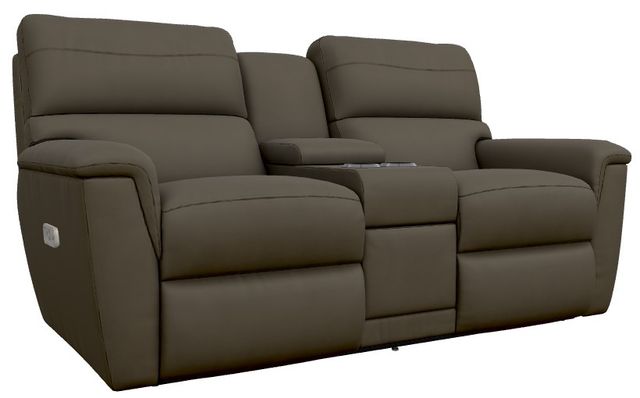 La-Z-Boy® Ava Mineral Leather Power Reclining Loveseat with Console and Headrest-0