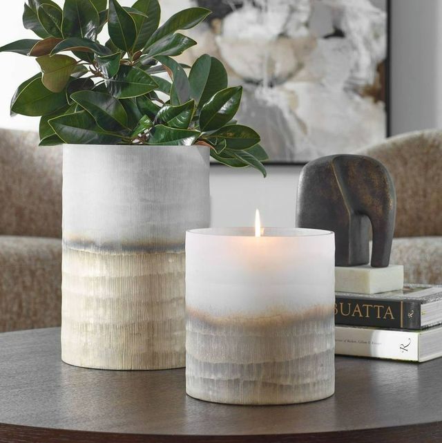 Uttermost® Ombra 2-Piece Bronze/Silver Vase Set-1